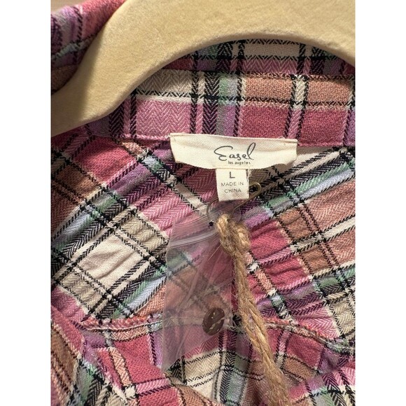 New Easel Plaid Oversized Top - Picture 4 of 8